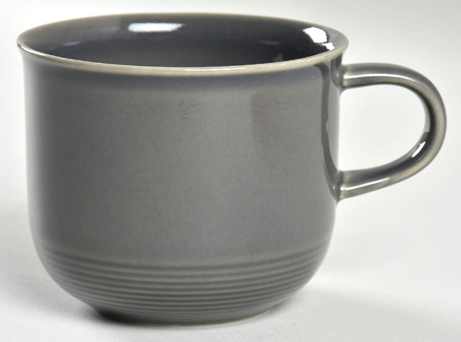 Solid Color Dark Gray Flat Cup by Nancy Calhoun-1