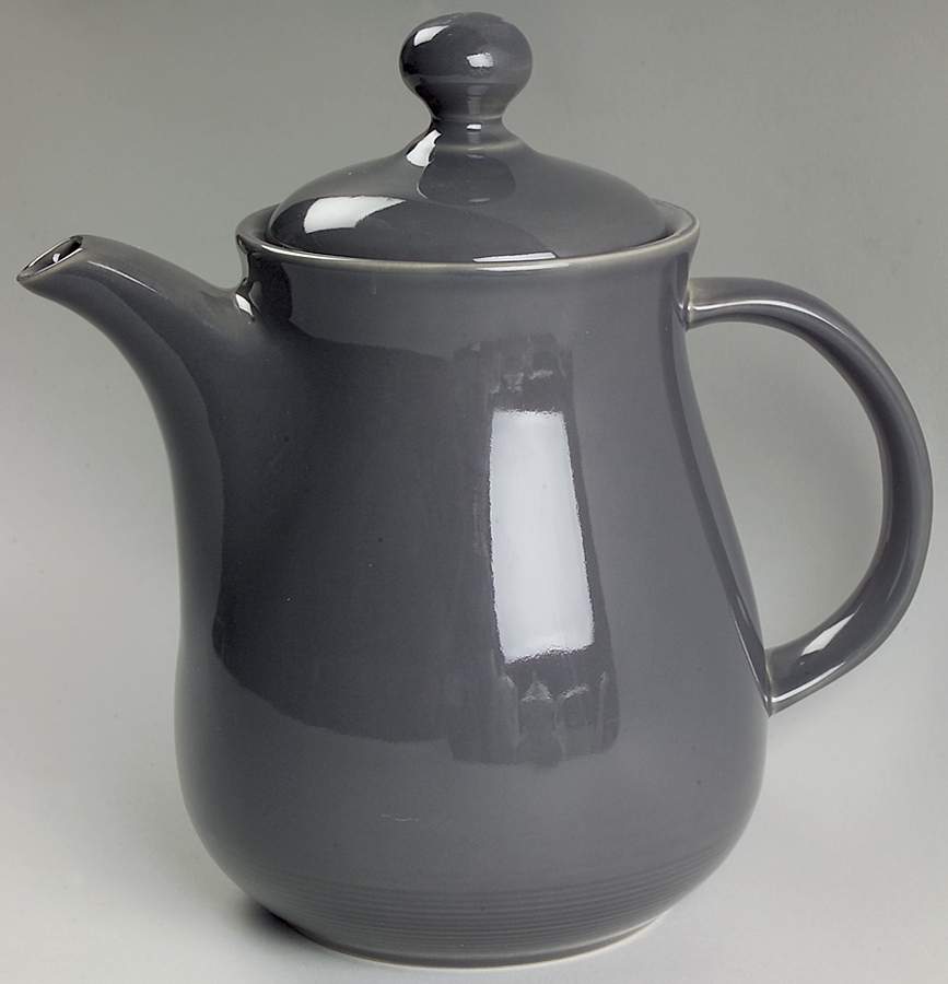 Solid Color Dark Gray Coffee Pot & Lid by Nancy Calhoun-1