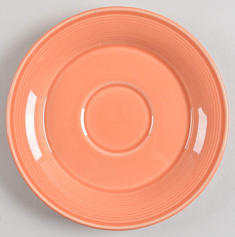 Solid Color Dark Peach Saucer by Nancy Calhoun-1