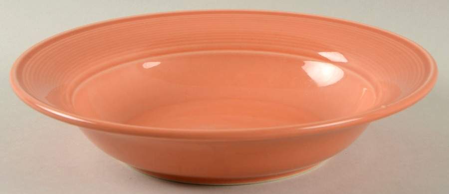 Solid Color Dark Peach Rim Soup Bowl by Nancy Calhoun-1