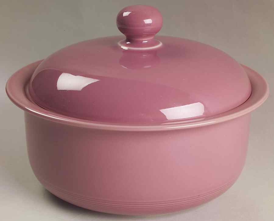 Solid Color Dark Rose 2 Qt Round Covered Casserole by Nancy Calhoun-1