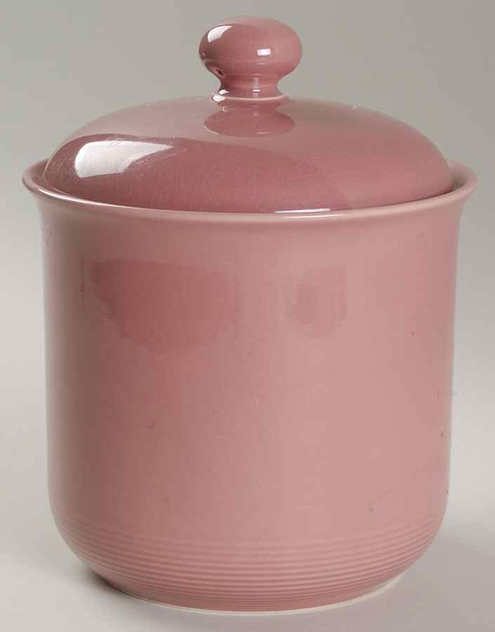 Solid Color Dark Rose Medium Canister & Lid by Nancy Calhoun-1