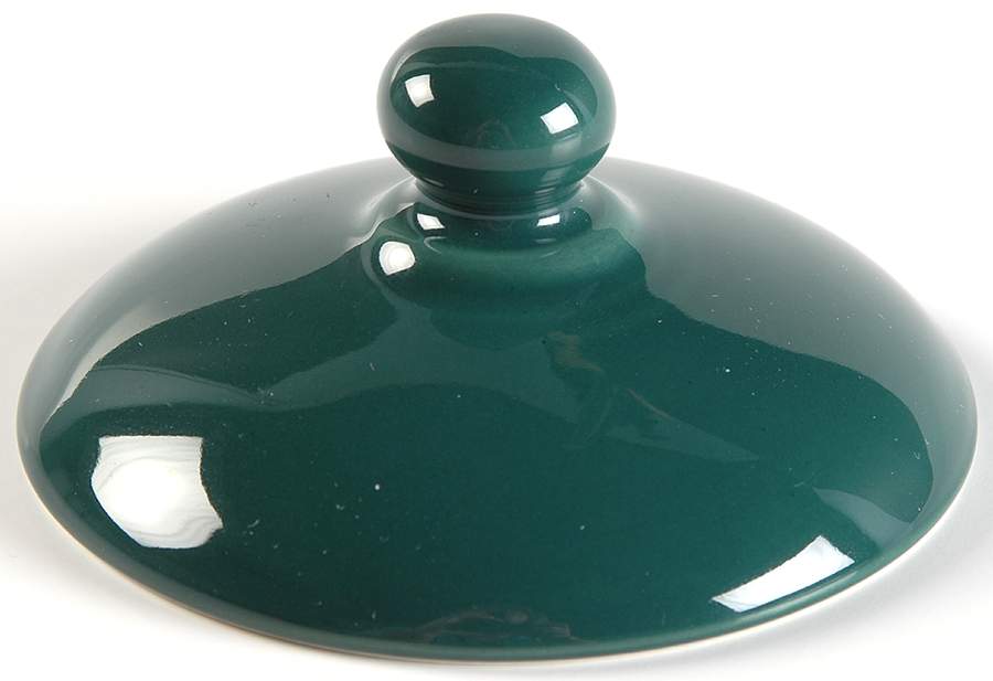Solid Color Evergreen Lid for Sugar Bowl by Nancy Calhoun-1