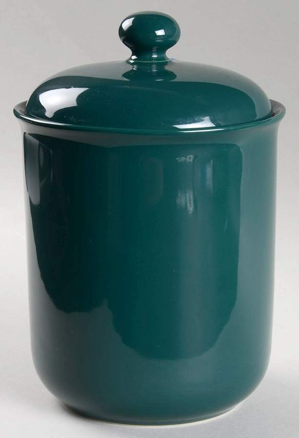 Solid Color Evergreen Large Canister & Lid by Nancy Calhoun-1