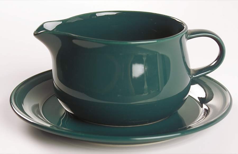 Solid Color Evergreen Gravy Boat & Underplate by Nancy Calhoun-1