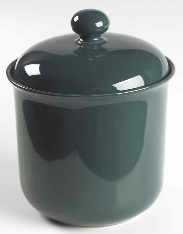Solid Color Evergreen Medium Canister & Lid by Nancy Calhoun-1
