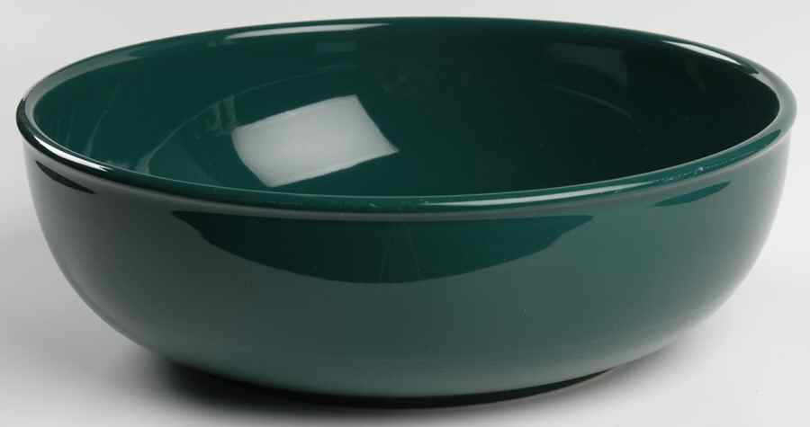 Solid Color Evergreen Round Shallow Bowl by Nancy Calhoun-1
