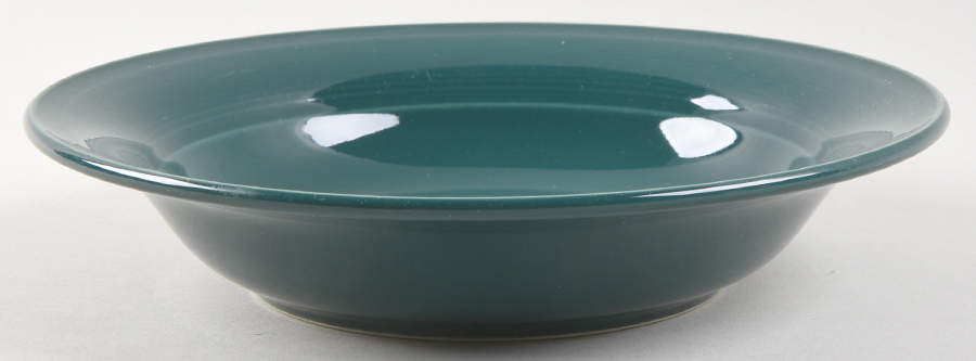 Solid Color Forest Green Rim Soup Bowl by Nancy Calhoun-1