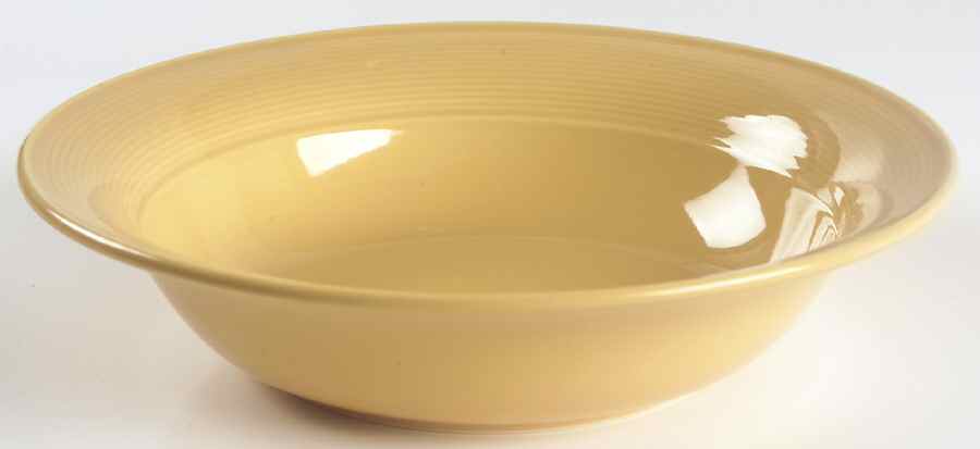 Solid Color Honey 9" Round Vegetable Bowl by Nancy Calhoun-1