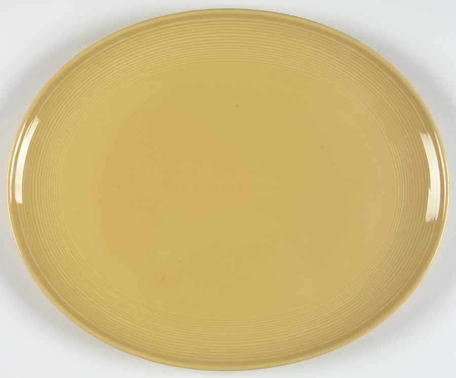 Solid Color Honey 14" Oval Serving Platter by Nancy Calhoun-1