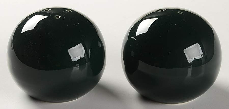 Solid Color Hunter Green Salt & Pepper Set by Nancy Calhoun-1