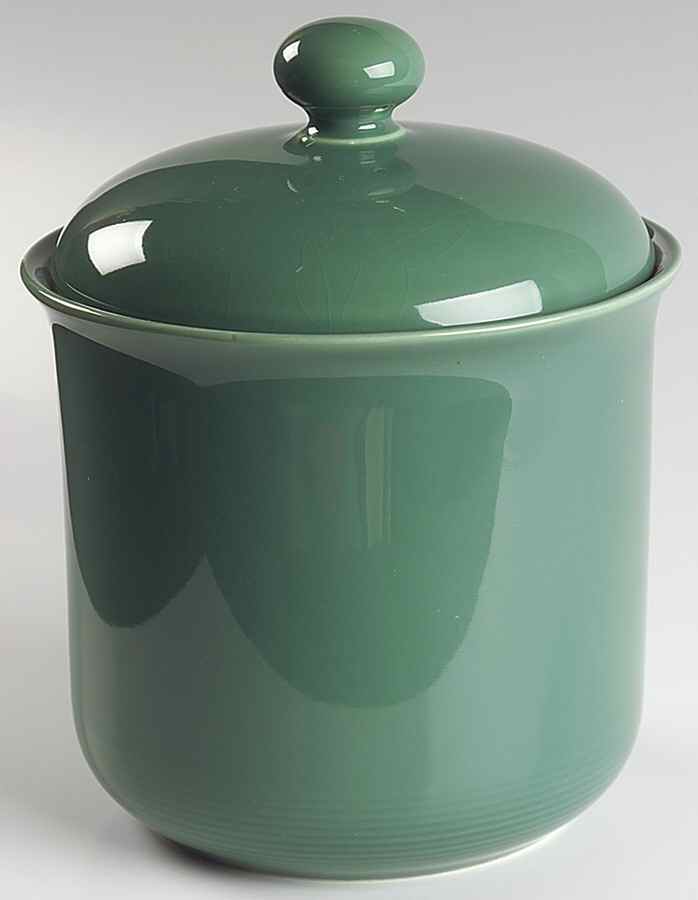 Solid Color Jade Medium Canister & Lid by Nancy Calhoun-1