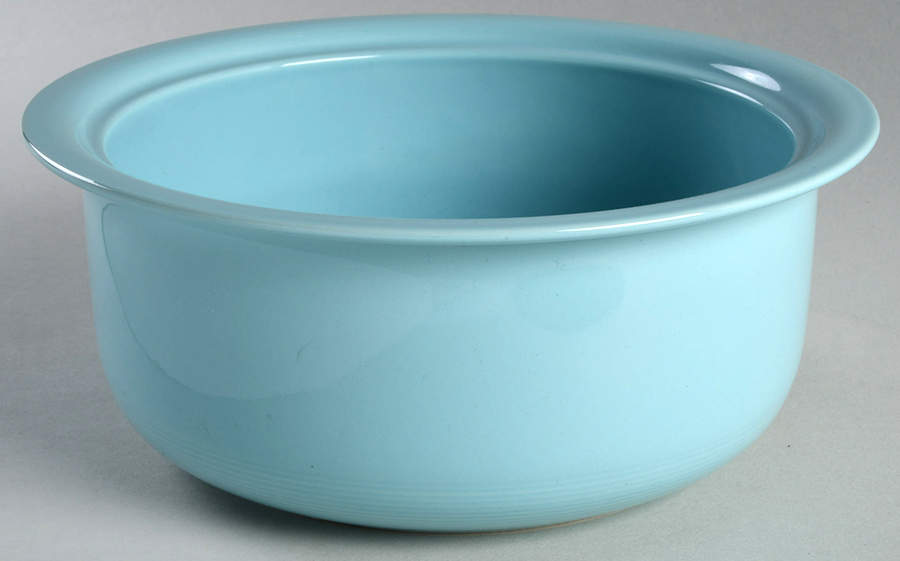 Solid Color Light Aqua 2 Qt Round Covered Casserole No Lid by Nancy Calhoun-1
