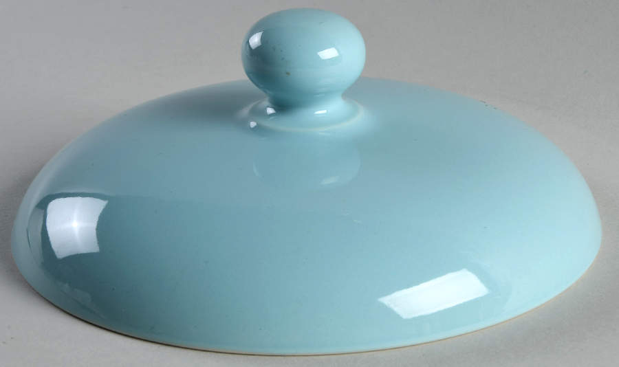 Solid Color Light Aqua Lid for 2 Qt Round Covered Casserole by Nancy Calhoun-1