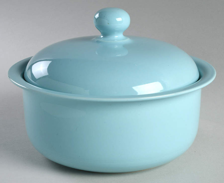 Solid Color Light Aqua 2 Qt Round Covered Casserole by Nancy Calhoun-1