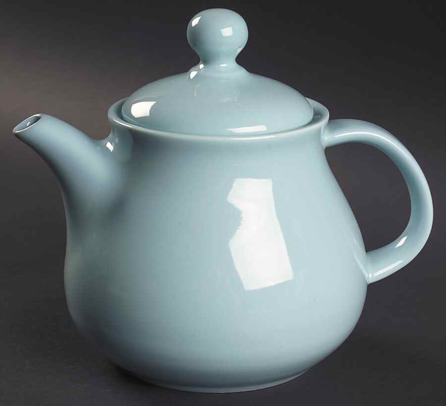 Solid Color Light Aqua Teapot & Lid by Nancy Calhoun-1