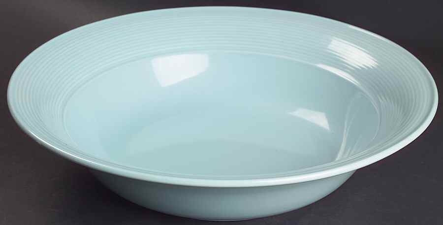 Solid Color Light Aqua 11" Large Salad Serving Bowl by Nancy Calhoun-1