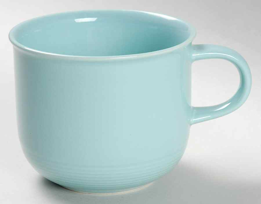 Solid Color Light Aqua Flat Cup by Nancy Calhoun-1