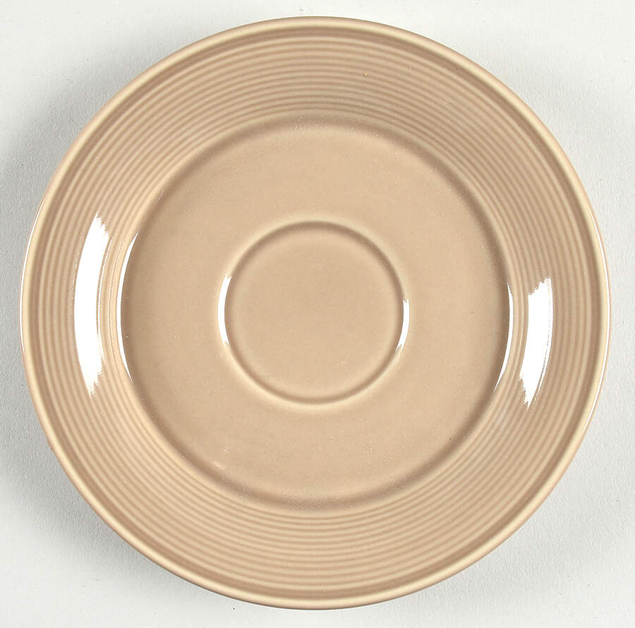 Solid Color Light Brown Saucer by Nancy Calhoun-1