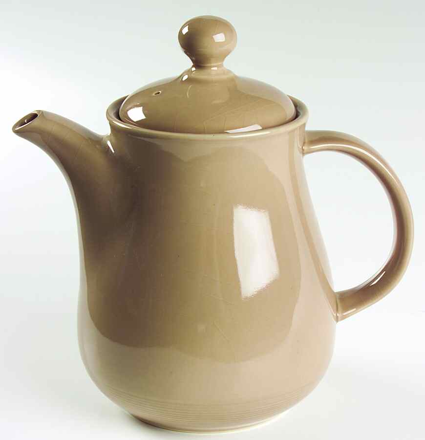 Solid Color Light Brown Coffee Pot & Lid by Nancy Calhoun-1