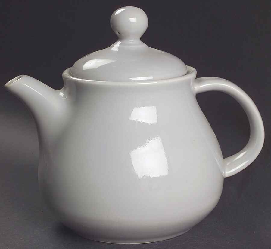 Solid Color Light Grey Teapot & Lid by Nancy Calhoun-1