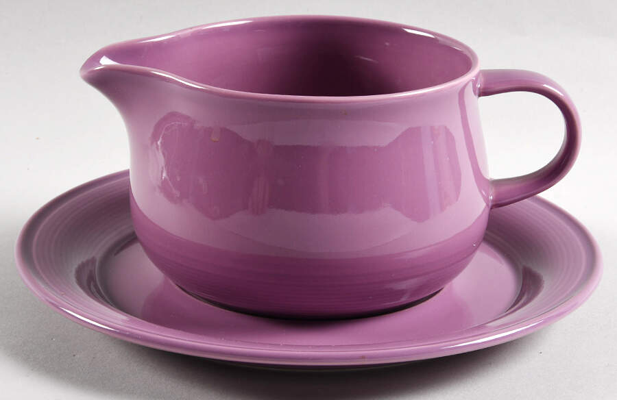 Solid Color Lilac Gravy Boat & Underplate by Nancy Calhoun-1