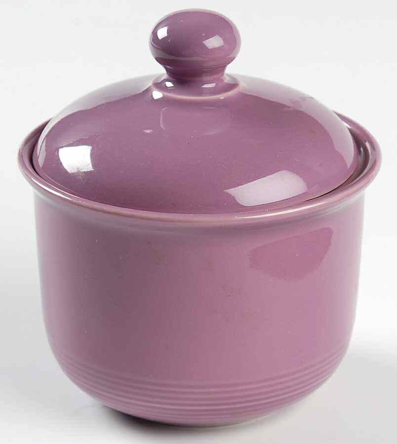 Solid Color Lilac Sugar Bowl & Lid by Nancy Calhoun-1