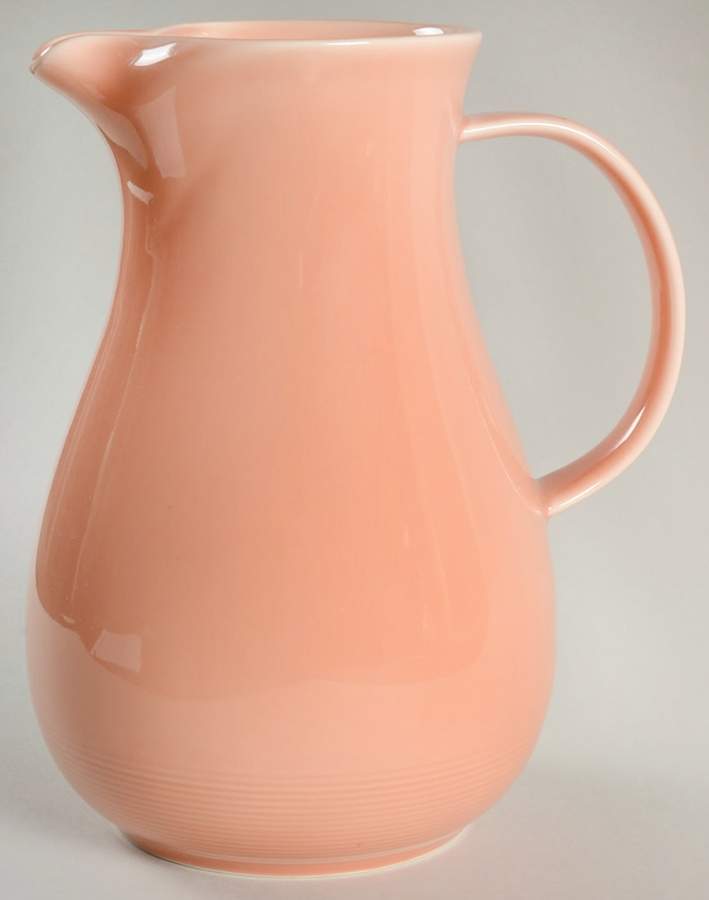 Solid Color Light Peach 64 Oz Pitcher by Nancy Calhoun-1
