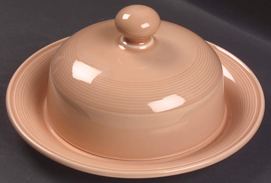 Solid Color Light Peach Round Covered Butter by Nancy Calhoun-1