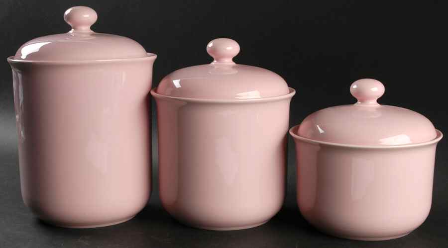 Solid Color Light Rose (3 Piece) Canister Set (Box Set) by Nancy Calhoun-1