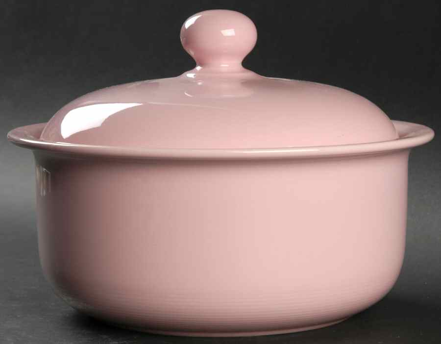 Solid Color Light Rose 2 Qt Round Covered Casserole by Nancy Calhoun-1