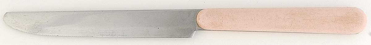 Solid Color Light Rose Small Dinner Knife by Nancy Calhoun-1