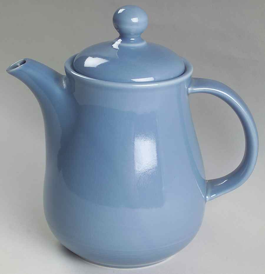 Solid Color Light Blue Coffee Pot & Lid by Nancy Calhoun-1