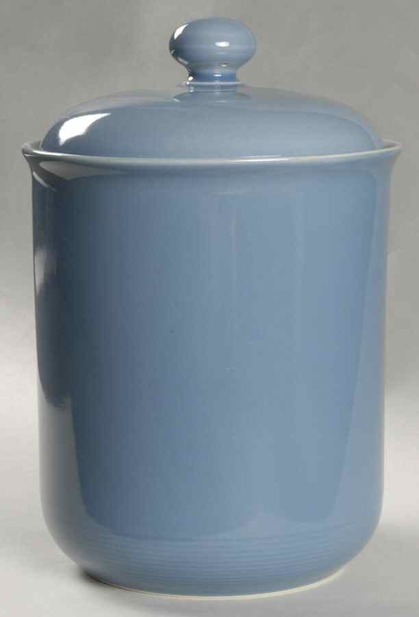 Solid Color Light Blue Large Canister & Lid by Nancy Calhoun-1