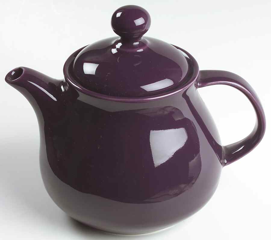 Solid Color Plum Teapot & Lid by Nancy Calhoun-1