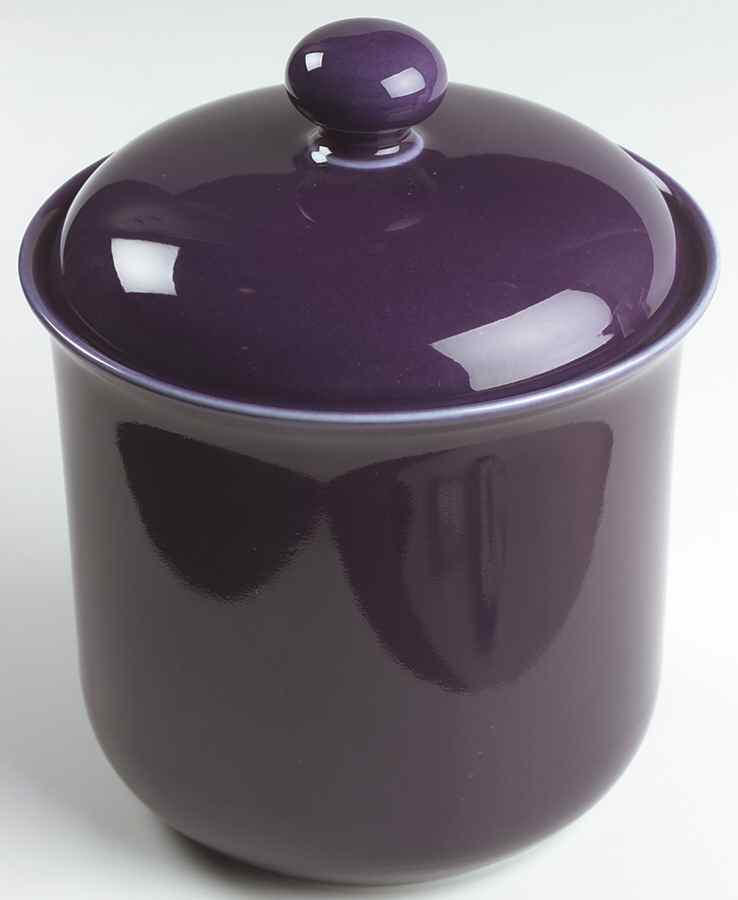 Solid Color Plum Medium Canister & Lid by Nancy Calhoun-1