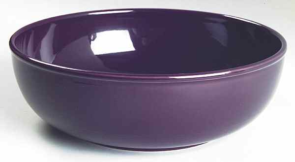 Solid Color Plum Round Shallow Bowl by Nancy Calhoun-1
