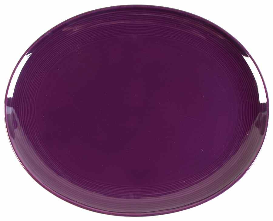 Solid Color Plum 14" Oval Serving Platter by Nancy Calhoun-1
