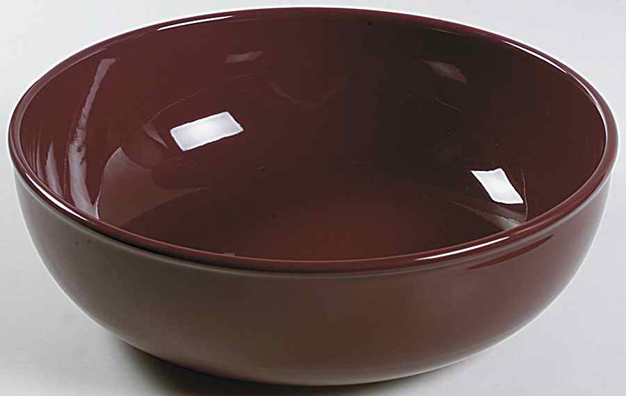 Solid Color Raspberry Round Shallow Bowl by Nancy Calhoun-1
