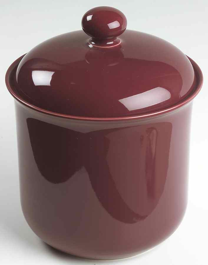 Solid Color Raspberry Medium Canister & Lid by Nancy Calhoun-1