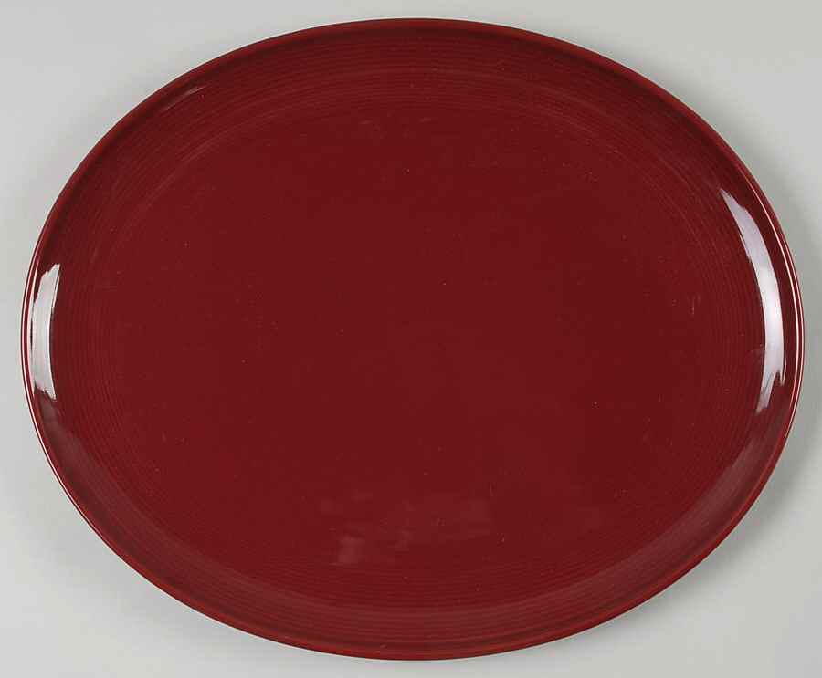 Solid Color Raspberry 14" Oval Serving Platter by Nancy Calhoun-1