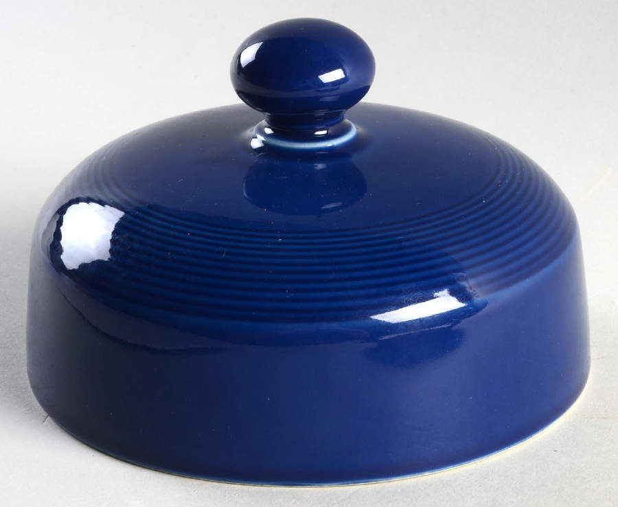 Solid Color Sapphire Lid for Round Butter by Nancy Calhoun-1