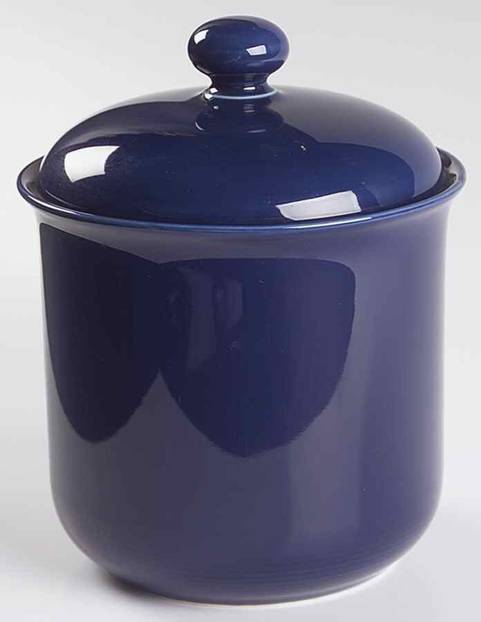 Solid Color Sapphire Medium Canister & Lid by Nancy Calhoun-1