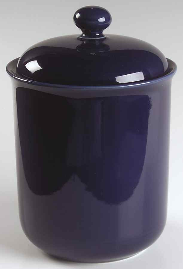 Solid Color Sapphire Large Canister & Lid by Nancy Calhoun-1