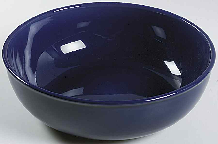 Solid Color Sapphire Round Shallow Bowl by Nancy Calhoun-1