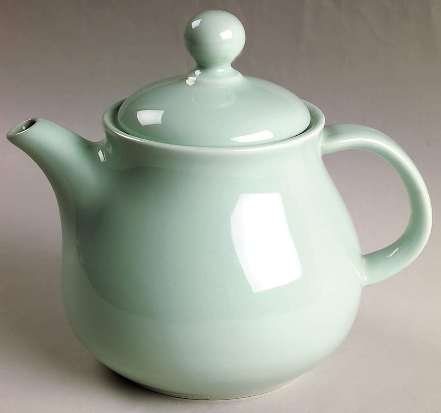 Solid Color Seafoam Green Teapot & Lid by Nancy Calhoun-1