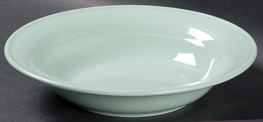 Solid Color Seafoam Green Rim Soup Bowl by Nancy Calhoun-1