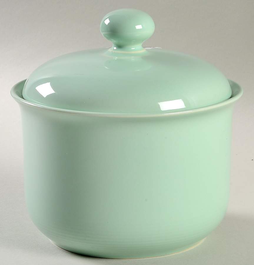 Solid Color Seafoam Green Small Canister & Lid by Nancy Calhoun-1