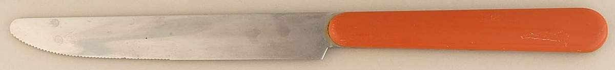 Solid Color Terra Cotta Small Dinner Knife by Nancy Calhoun-1