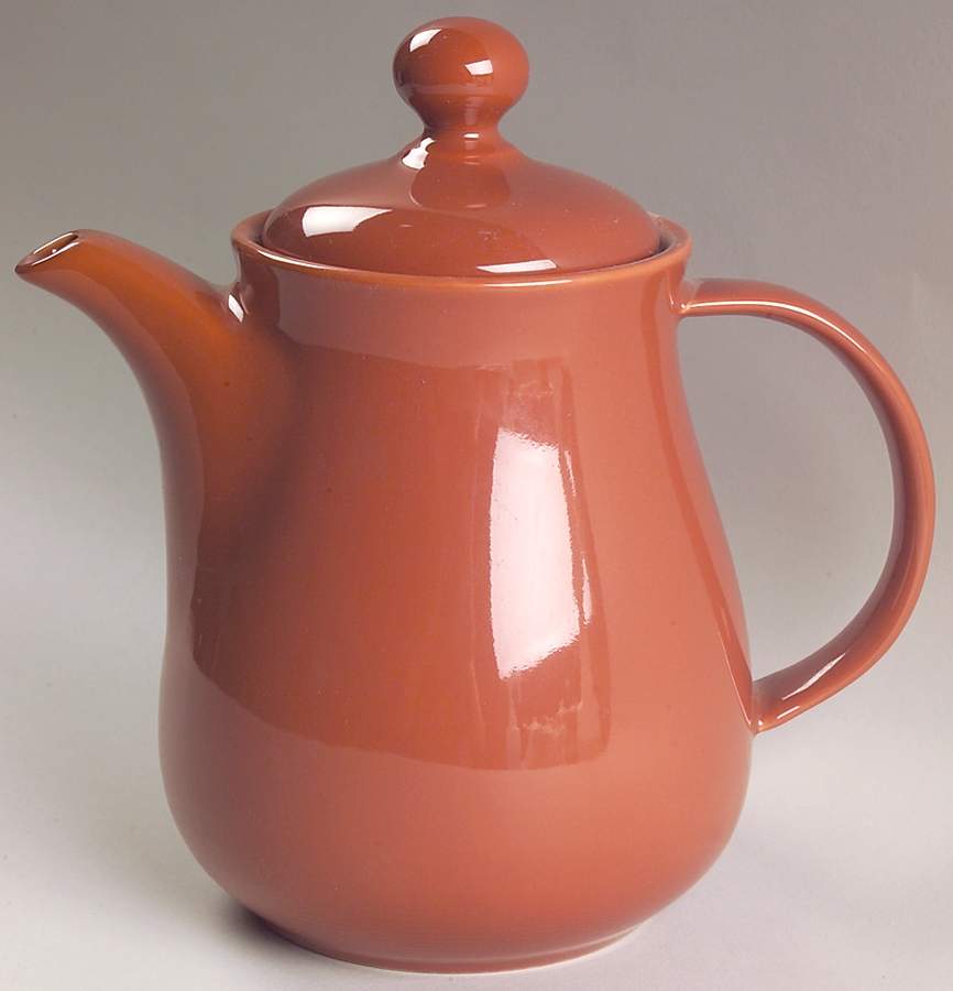 Solid Color Terra Cotta Coffee Pot & Lid by Nancy Calhoun-1